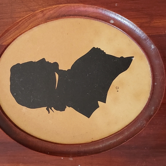 Vtg.Woodcroftery Silhouette Portaits Heirloom Cherry Frames,Pre-Owned,8.5Hx6.5W - Picture 5 of 12